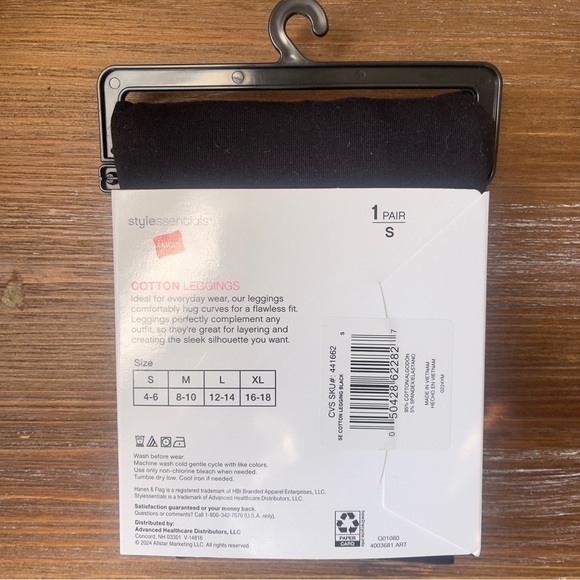Hanes Black Leggings - Picture 2 of 2
